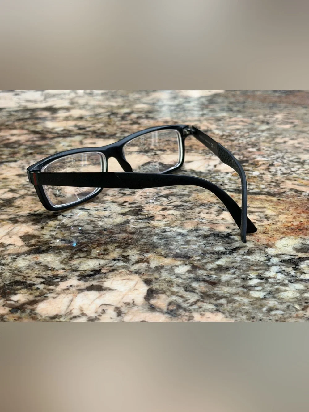 Gucci Black Rectangular Prescription Glasses
